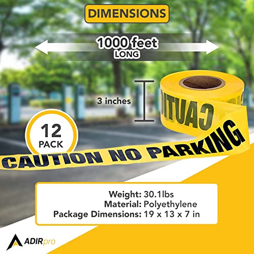 Ролка лента на Georgi с предупреждение за забрана на паркиране, на 1000 метра - 3-инчов ярко жълта лента повишена видимост