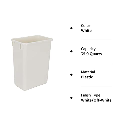 Хардуерни Ресурси CAN-Пластмасов Контейнер за отпадъци с капацитет от 50 W, Бял