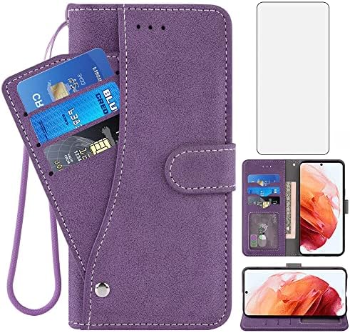 Чанта-портфейл Artfeel Diamond за Samsung Galaxy A52 с защитно фолио за екрана, Луксозен Женски Кожен калъф с държач